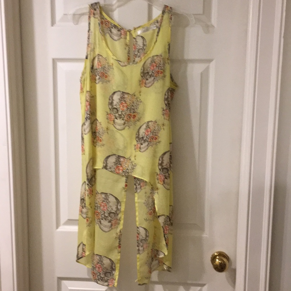 Yellow Skull tank blouse